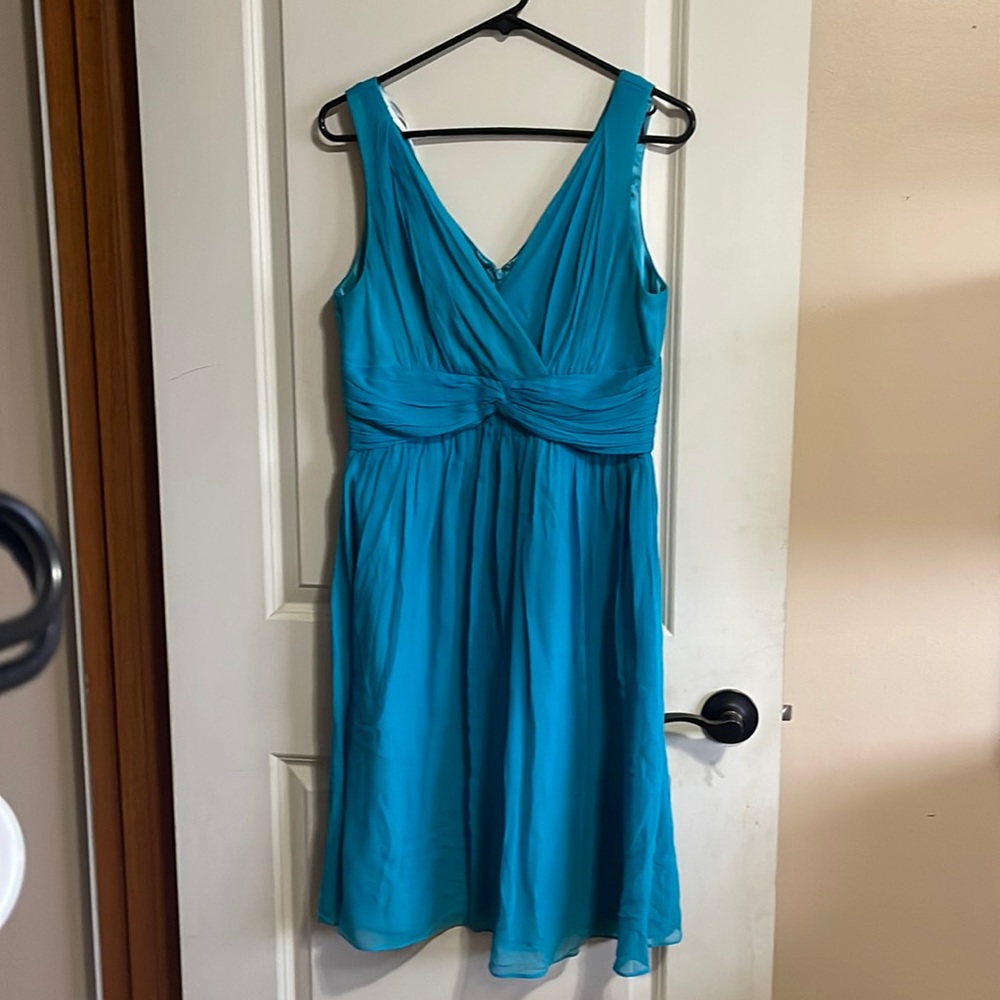 Donna Morgan Teal Silk Dress size 10